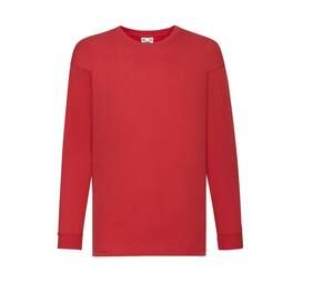 FRUIT OF THE LOOM SC6107 - Tee-shirt manche longue enfant Rouge