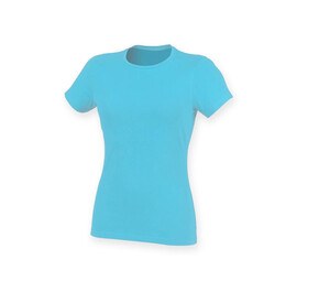 Skinnifit SK121 - Tee-Shirt Femme Stretch Coton Surf Blue