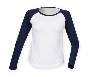 SF Women SK271 - Tee-shirt baseball manches longues femme