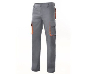 VELILLA V3004 - PANTALON MULTIPOCHES BICOLORE Grey/ Orange