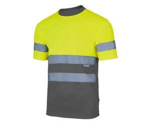 VELILLA V5506 - T-shirt technique bicolore haute visibilité Fluo Yellow / Grey
