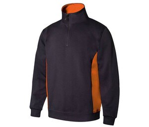 VELILLA V5704 - Sweat bicolore col zippé