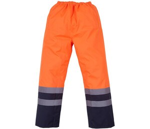 YOKO YK461 - Surpantalon bicolore haute visibilité Hi Vis Orange/Navy