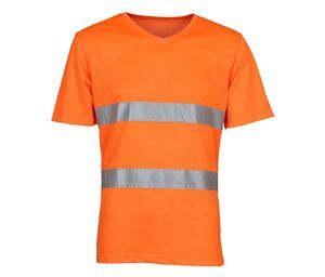 YOKO YK910 - T-shirt haute visibilité col V Hi Vis Orange