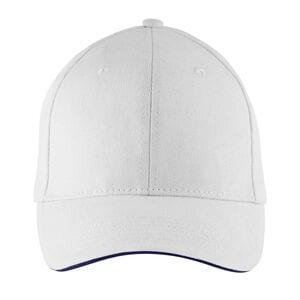 SOL'S 88100 - Buffalo Casquette 6 Panneaux White/ French Navy