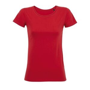 SOL'S 02856 - Martin Women Tee Shirt Jersey Col Rond Ajusté Femme Rouge