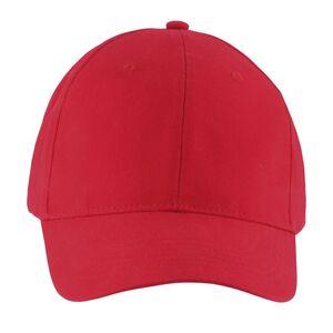 SOL'S 03092 - Solar Casquette 6 Panneaux Rouge