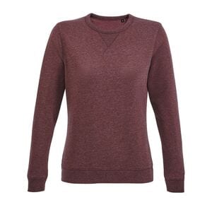 SOL'S 03104 - Sully Women Sweat Shirt Femme Col Rond Oxblood chiné