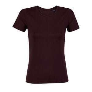 NEOBLU 03185 - Lucas Women Tee Shirt Manches Courtes  Jersey Mercerisé Femme Bordeaux