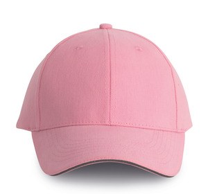 K-up KP011 - ORLANDO - CASQUETTE HOMME 6 PANNEAUX Dark Pink / Slate Grey