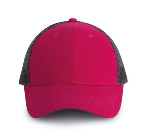 K-up KP158 - Casquette Trucker - 6 panneaux Fuchsia / Dark Grey