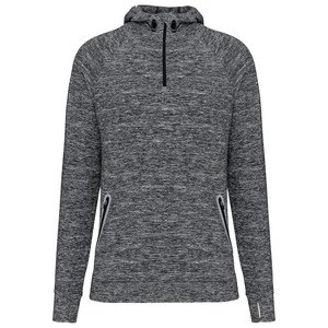 Proact PA360 - Sweatshirt capuche 1/4 zip sport Sporty Grey Melange