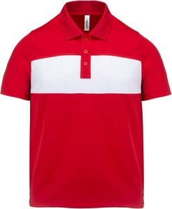 Proact PA494 - Polo manches courtes enfant Sporty Red / White