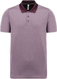 Proact PA496 - Polo chiné manches courtes adulte Burgundy Heather