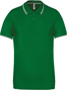 Kariban K250 - POLO MAILLE PIQUÉE MANCHES COURTES Kelly Green / Light Grey / White