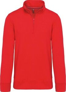 Kariban K487 - Sweat-shirt col zippé Rouge