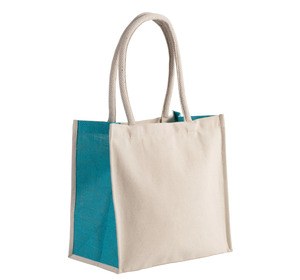 Kimood KI0255 - Sac cabas en coton / jute - 17 L