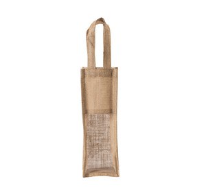 Kimood KI0267 - Sac porte bouteille en jute