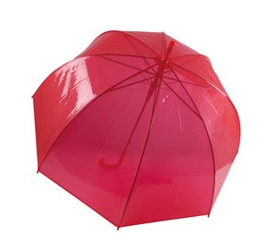 Kimood KI2024 - Parapluie transparent Rouge
