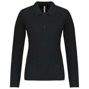 Kariban K257 - Polo piqué manches longues femme Noir