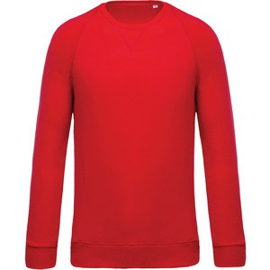 Kariban K480 - Sweat-shirt BIO col rond manches raglan homme Rouge
