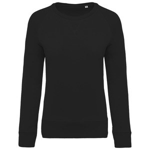 Kariban K481 - Sweat-shirt BIO col rond manches raglan femme Noir