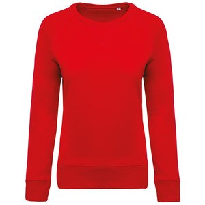 Kariban K481 - Sweat-shirt BIO col rond manches raglan femme Rouge