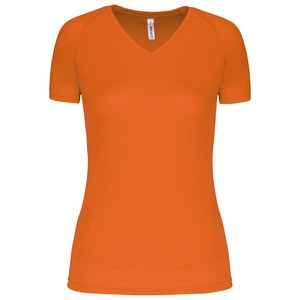 Proact PA477 - T-shirt de sport manches courtes col v femme Fluorescent Orange