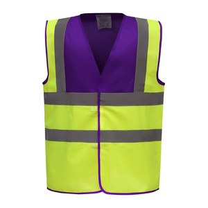 Yoko YHVW100 - Gilet haute visibilité Purple / Hi Vis Yellow