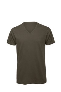 B&C CGTM044 - T-shirt BIO Inspire col V Homme Khaki