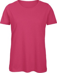 B&C CGTW043 - T-shirt Organic Inspire col rond Femme Fuchsia