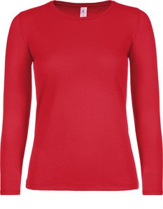 B&C CGTW06T - T-shirt manches longues femme #E150 Rouge
