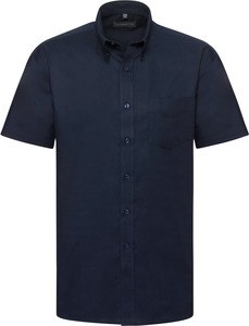 Russell Collection RU933M - Chemise Oxford Homme Manches Courtes Bright Navy