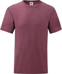 Fruit of the Loom SC221 - T-Shirt Homme Manches Courtes 100% Coton Heather Burgundy