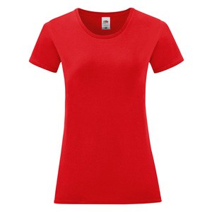 Fruit of the Loom SC61432 - T-shirt femme Iconic-T Rouge