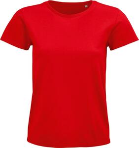 SOL'S 03579 - Pioneer Women Tee Shirt Femme Jersey Col Rond Ajusté Red