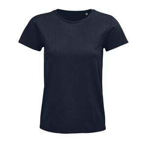 SOL'S 03579 - Pioneer Women Tee Shirt Femme Jersey Col Rond Ajusté French Navy