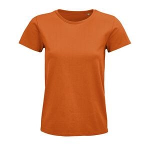 SOL'S 03579 - Pioneer Women Tee Shirt Femme Jersey Col Rond Ajusté Orange