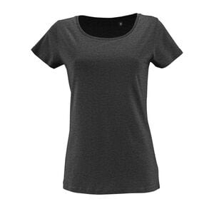 SOL'S 02077 - Milo Women Tee Shirt Femme Manches Courtes Charcoal Melange