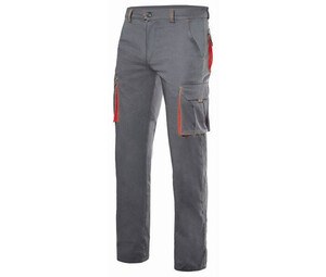 VELILLA V3024S - PANTALON STRETCH MULTIPOCHES BICOLORE Grey/Red