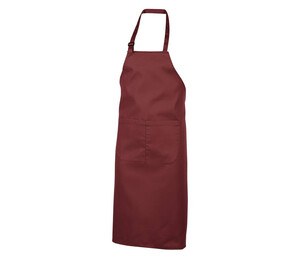 NEWGEN TB201 - Tablier À Bavette 100% Coton Avec Poche Burgundy