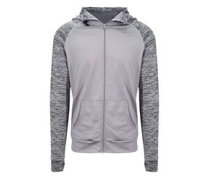 JUST COOL JC057 - Sweat homme contrasté Grey/Grey Melange