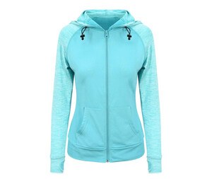 JUST COOL JC058 - Sweat femme contrasté Ocean/Ocean Blue Melange