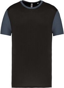 Proact PA4023 - T-shirt manches courtes bicolore adulte Black / Sporty Grey