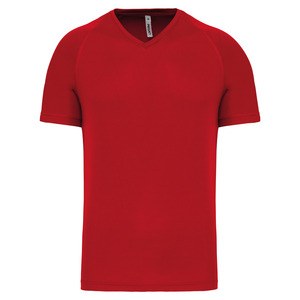 PROACT PA476 - T-shirt de sport manches courtes col v homme Red