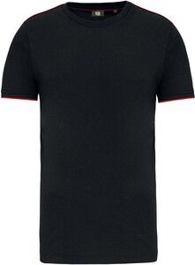 WK. Designed To Work WK3020 - T-shirt DayToDay manches courtes homme Noir-Rouge