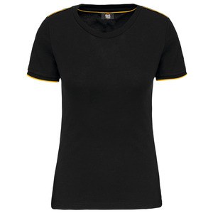 WK. Designed To Work WK3021 - T-shirt DayToDay manches courtes femme Black / Yellow