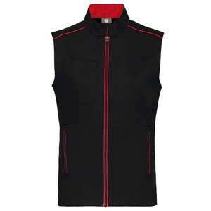 WK. Designed To Work WK6148 - Gilet DayToDay pour homme Noir-Rouge