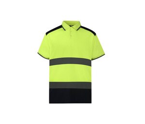 YOKO YK220 - Polo bicolore Hi Vis Yellow/Navy