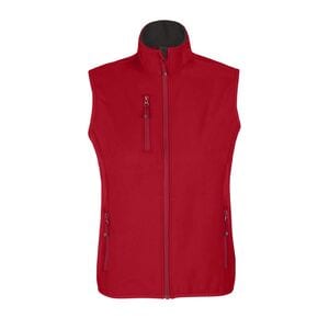 SOL'S 03826 - Falcon Bw Women Veste Femme Zippée Softshell Sans Manche Pepper Red